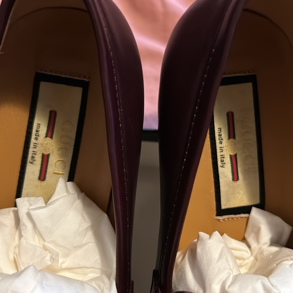 Authentic Gucci Loafers - Burgundy Size 6.5 - Picture 9 of 11